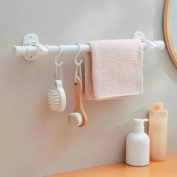 Крючок для карниза Два способа установки Самоклеящийся без перфорации Противоскользящий с отверстиями для винтов Несущая нагрузка Держатель для карниза для спальни и гостиной чёрный