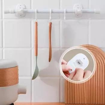 Крючок для карниза Два способа установки Самоклеящийся без перфорации Противоскользящий с отверстиями для винтов Несущая нагрузка Держатель для карниза для спальни и гостиной чёрный