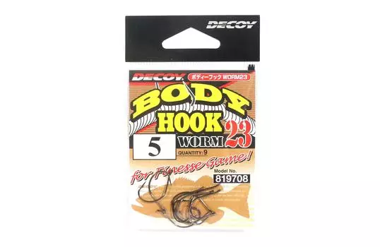 Крючок для корпуса Decoy Worm 23 для Wacky Rig, размер 5 (9708)