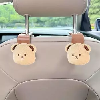 Крючок для кошелька в машину, вешалка для одежды в машину, милый медведь, крючок для подголовника автомобиля, крючки для органайзера автомобильного сиденья, автомобильные вешалки для внедорожников, сумки для покупок