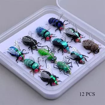 Крючок для ловли комаров, крючок для мух, искусственная наживка Luya, крючок для волос, привязан вручную