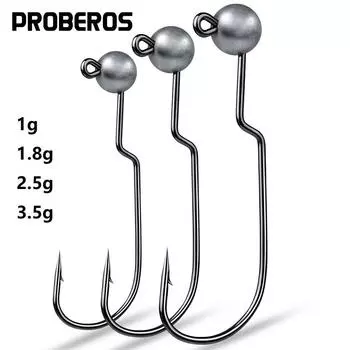 Крючок для ловли на донной приманке, препятствующий зависанию, крючок для поддельной приманки, рыболовный крючок из высокоуглеродистой стали, мягкий крючок для ловли насекомых, подходит для морской рыбалки 2/0 # (5 pieces/pack)