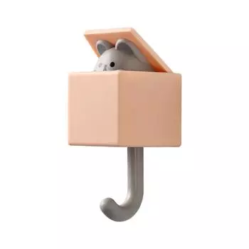Крючок для мультяшного кота, самоклеящийся настенный крючок, вешалки для дверей, крючок для ключей в виде кота, зонтик, полотенце, кепка, настенная вешалка для пальто, настенный декор