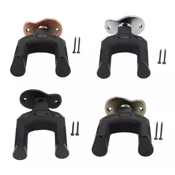 Крючок для настенного крепления гитары с автоматической блокировкой, металлический настенный держатель для электроакустических гитар, бас-бандж Black Base