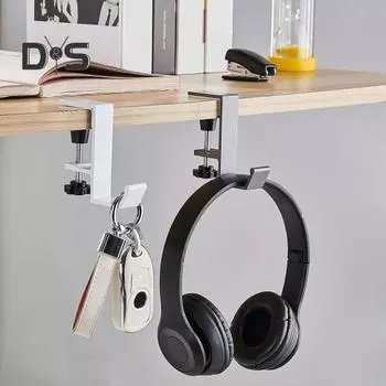 Крючок для наушников, регулируемая конструкция, прочный, устойчивый к коррозии органайзер для наушников, держатель для хранения на столе серый