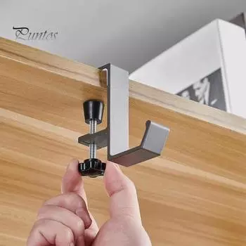 Крючок для наушников, регулируемая конструкция, прочный, устойчивый к коррозии органайзер для наушников, держатель для хранения на столе чёрный