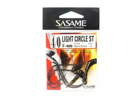 Крючок для наживки Sasame F-400 Light Circle ST, размер 4/0 (4638)
