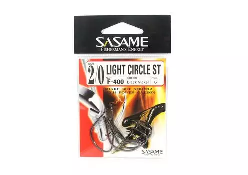 Крючок для наживки Sasame F-400 Light Circle ST, размер 2/0 (4614)