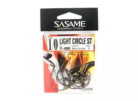 Крючок для наживки Sasame F-400 Light Circle ST, размер 1/0 (4607)
