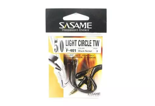 Крючок для наживки Sasame F-401 Light Circle TW, размер 5/0 (4577)