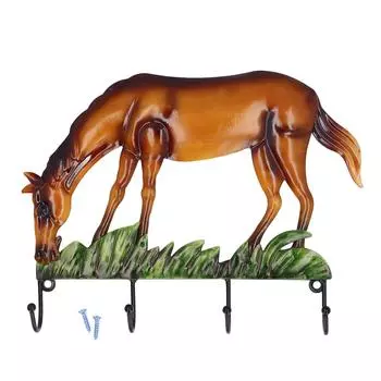Крючок для одежды для лошадей, многофункциональный, модный, металлический, художественный декор, вешалка для лошадей для входа