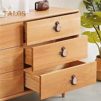 Крючок для одежды из цельного дерева, настенный, простая установка, в форме пингвина, крючок для хранения, декор комнаты A