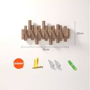 Крючок для одежды из цельного дерева в виде пианино с неправильным логотипом, вешалка для одежды, настенная вешалка для одежды на входе