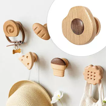 Крючок для одежды настенная вешалка деревянная декоративная шляпа Style A