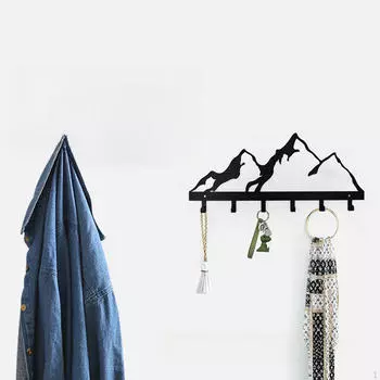 Крючок для одежды, настенный держатель для ключей, утюг, простая в установке вешалка для шляп и домашнего декора Style A