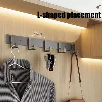 Крючок для одежды, настенный, для подвешивания, шкафчик, настенный, для ванной комнаты, ряд, без отверстий, дверь за ванной, крючок для одежды