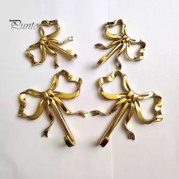 Крючок для одежды, вешалка для пальто, нержавеющая, устойчивая к коррозии, в форме банта, простая установка, настенный крючок, органайзер для хранения M