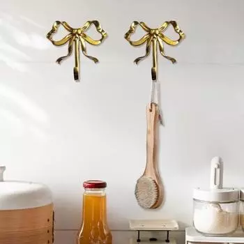 Крючок для одежды, вешалка для пальто, нержавеющая, устойчивая к коррозии, в форме банта, простая установка на стену M