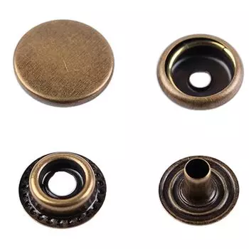 Крючок для перемычки металлическая пуговица 15 мм DIY Dot Button Leather Craft из 100 [FUPUTWO] (Набор бронза)