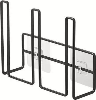 Крючок для пленки Yamazaki Jitsugyo, держатель для стеклянной бутылки, черный, Ш18 x Г6 x В14 см, крючок, не сливное отверстие для кухни, панель под раковиной, простая установка 8042 и корпус