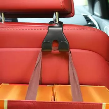 Крючок для подголовника автомобильного сиденья Органайзер для заднего сиденья Вешалка Держатель для хранения сумок Кошельков Одежды Пальто чёрный