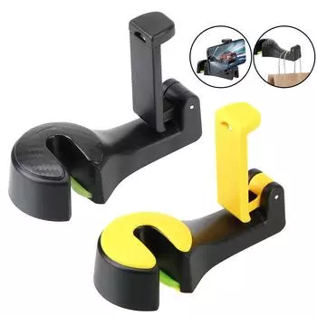 Крючок для подголовника автомобиля, вешалка для спинки сиденья, органайзер для багажника автомобиля, держатель для телефона Yellow