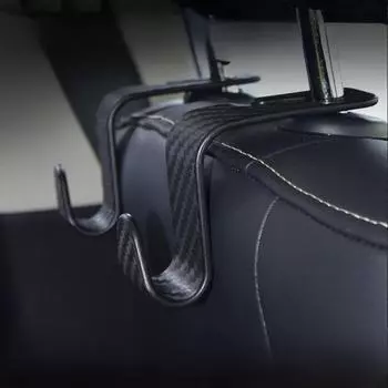 Крючок для подголовника заднего сиденья автомобиля со скрытым многофункциональным кронштейном для хранения вещей с рисунком из углеродного волокна. smooth-normal