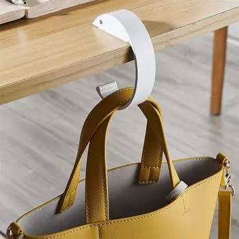 Крючок для подвешивания сумки Портативный подвесной артефакт для сумки Съемные мобильные держатели для сумок Многофункциональный крючок для стола Крючок для края рабочего стола чёрный