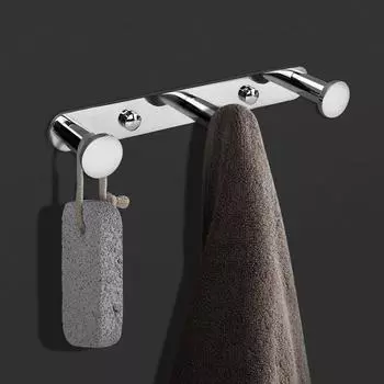 Крючок для полотенца, крючок для халата, крючок для пальто, настенный крючок из нержавеющей стали 304, хромированное полированное настенное крепление, крючок для двери ванной комнаты, кухни Style 2