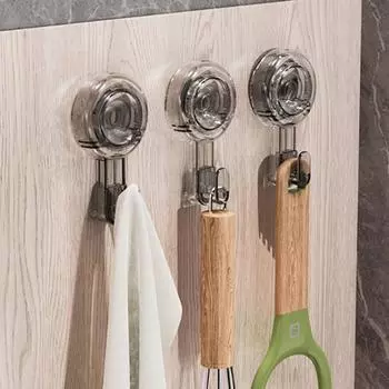 Крючок для полотенец без сверления Съемные крючки с вакуумной присоской Крючок для держателя полотенец для ванной комнаты Крючок для кухонных полотенец Аксессуары для дома в отеле 4