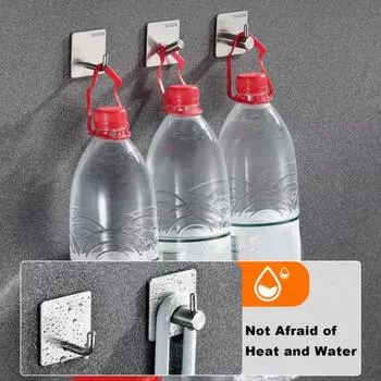 Крючок для полотенец, без ударов, прочный, несущий нагрузку, самоклеящийся, сверление не требуется, простая установка, вешалка для халата, крючок для хранения пальто