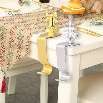 Крючок для рождественских чулок, металлический многоразовый держатель для чулок, не повреждающий каминную полку, рождественский крючок для подвешивания рождественских шаров, венков K серебряный