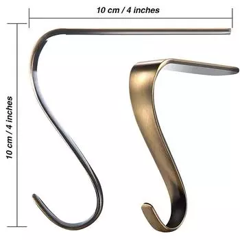 Крючок для рождественского носка, вешалка для камина, металлические зажимы, держатель для рождественских чулок, стойки, застежка для украшений, крючки для подвешивания праздничной елки