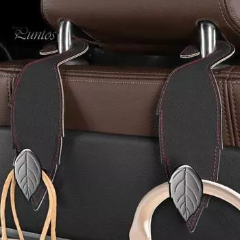 Крючок для спинки автомобильного сиденья, листовидный дизайн, прочная несущая способность, простая установка, автомобильный органайзер для спинки автомобильного сиденья, крючок для подголовника автомобиля зелёный