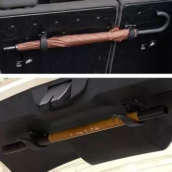 Крючок для спинки сиденья автомобиля, многоцелевой держатель для зонта в багажнике, кронштейн для крепления автомобильного зонта, крючок для спинки сиденья автомобиля, хранение в салоне автомобиля чёрный