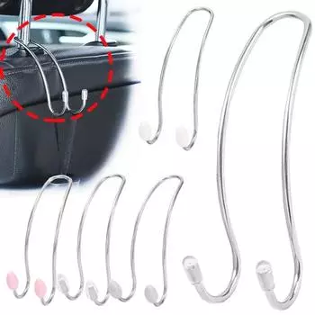 Крючок для спинки сиденья автомобиля, сумка на заднее сиденье, подвесное хранилище из нержавеющей стали, универсальный мини-крючок для вешалки автомобиля, органайзер для предметов интерьера автомобиля