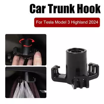 Крючок для сумки для багажника Tesla Highland 2024, практичный держатель для крепления крышки болта автомобиля, автомобильный аксессуар чёрный