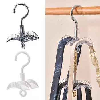 Крючок для сумки в японском стиле с вращающимся на 360 градусов крючком, стеллаж для хранения шарфа, шляпы, недеформирующийся органайзер для шкафа белый