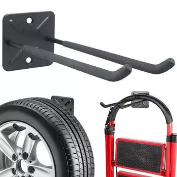 Крючок для тяжелых условий эксплуатации, настенный противоскользящий крючок для хранения, удлиненная лестница, стойка для стула, вешалки, гаражные веники, швабры чёрный