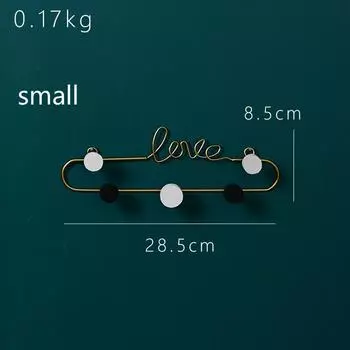 Крючок для украшения любовного письма Настенный крючок для ключей в гостиной Металлический крючок для пальто для спальни Декоративный крючок для ключей, шапок, полотенец, дома, ванной комнаты, кухни small