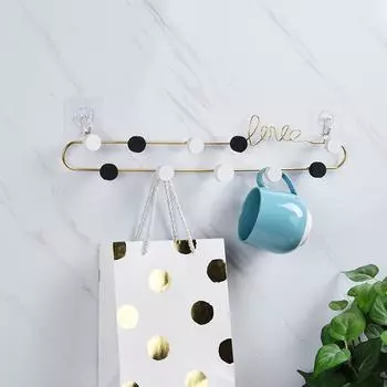 Крючок для украшения любовного письма Настенный крючок для ключей в гостиной Металлический крючок для пальто для спальни Декоративный крючок для ключей, шапок, полотенец, дома, ванной комнаты, кухни small