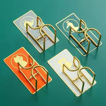 Крючок для умывальника, стойка для хранения без проколов, вешалка для полотенец в ванной комнате 6*11.5*6cm белый