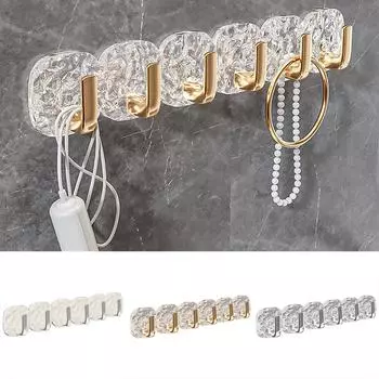 Крючок для ванной комнаты, крючки для хранения вещей, узор «ледник», крючок для кухни, подвешиваемый без отметин, без отверстий, крючок для задней двери, самоклеящийся крючок