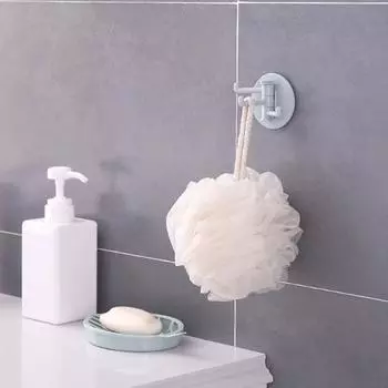 Крючок для вешалки, 3-раздельная настенная вешалка для двери из АБС-пластика, крючок для унитаза синий