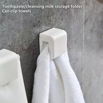 Крючок для вешалки прочный многофункциональный без проколов самоклеящийся водонепроницаемый пластиковый держатель для хранения прочный зажим для зубной пасты бытовые принадлежности белый