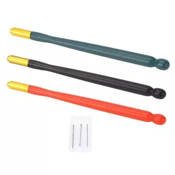 Крючок для вышивки крючком с пластиковой ручкой, многофункциональный инструмент для вышивки крючком и бисером Red Handle