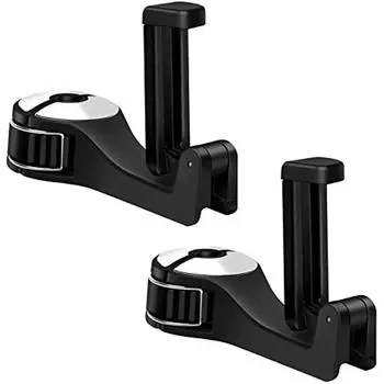 Крючок для заднего автомобильного сиденья с держателем для мобильного телефона. Крючок для заднего автомобильного сиденья. Вращение на 360 °. Крючок для автомобильного сиденья. Крепление на подголовник. Автоматический крючок для сумки. Зонты для сотового