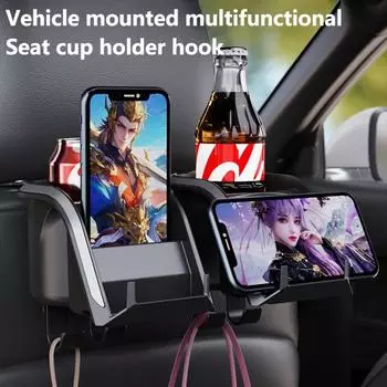 Крючок для заднего сиденья автомобиля, подвесное хранилище, держатель для мобильного телефона, подставка для заднего сиденья, держатель для стаканов и напитков для iPhone, Samsung, Xiaomi, всех телефонов