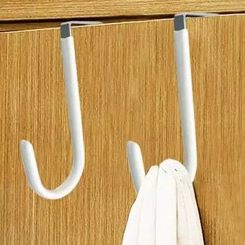 Крючок для задней двери, не требующий пробивки, с высокой несущей способностью, мини-S-образный крючок из ПВХ и углеродистой стали для кухни чёрный