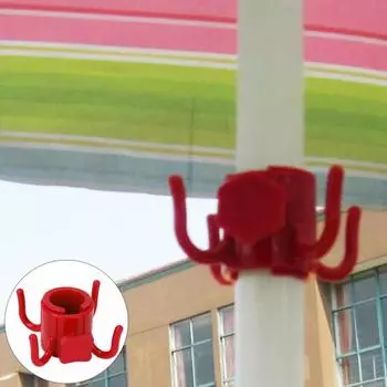 Крючок для зонта, 4 зубца, регулируемый, жесткий, износостойкий, универсальный, прочный, несущий пластик, подвесной крючок для пляжного зонта, сумки, полотенца, держатель для шляп синий